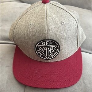 Vans Two-Tone Gray and Red Cap
